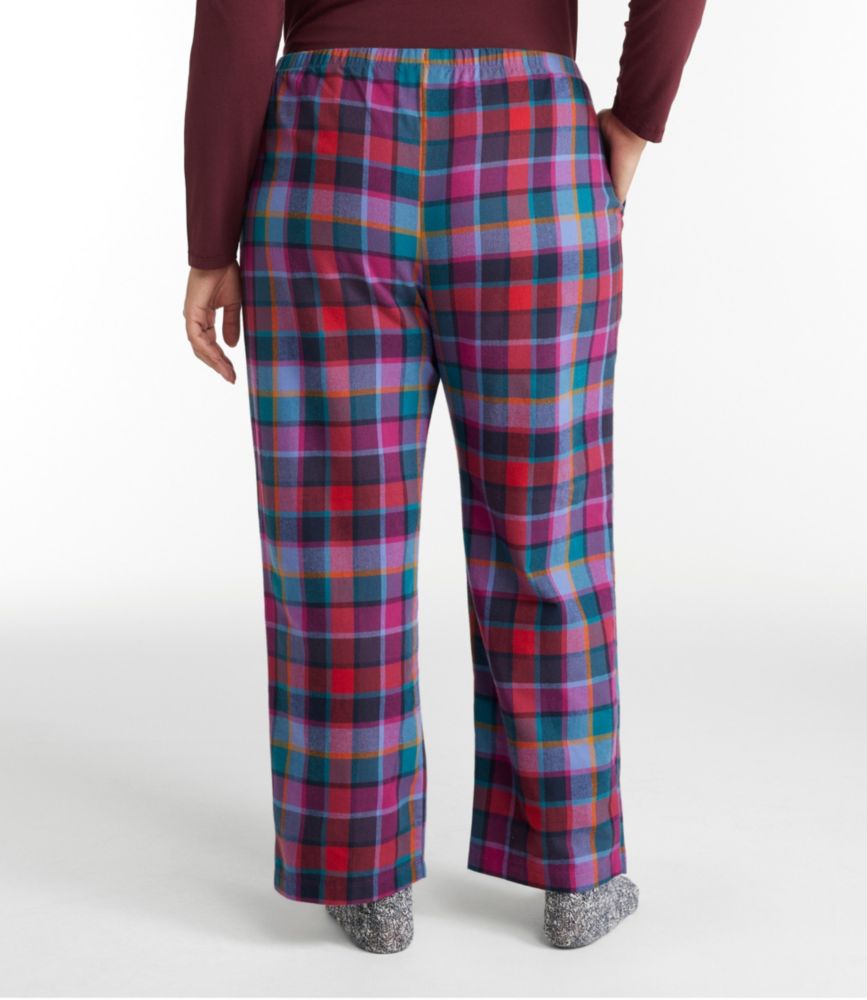 Women's L.L.Bean Flannel Sleep Pants, Plaid, Rich Berry Plaid, small image number 3