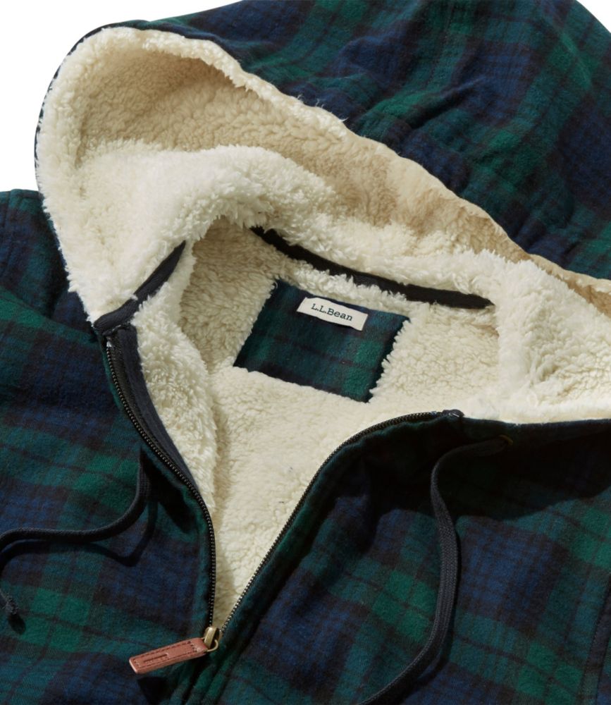 ll bean scotch plaid zip hoodie