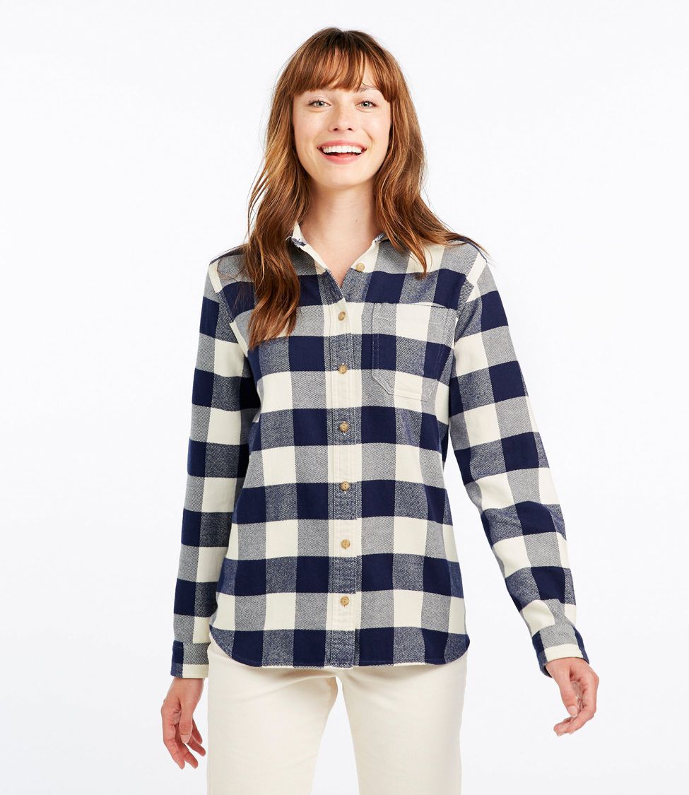 Women's L.L.Bean Organic Flannel Shirt, Plaid at L.L. Bean
