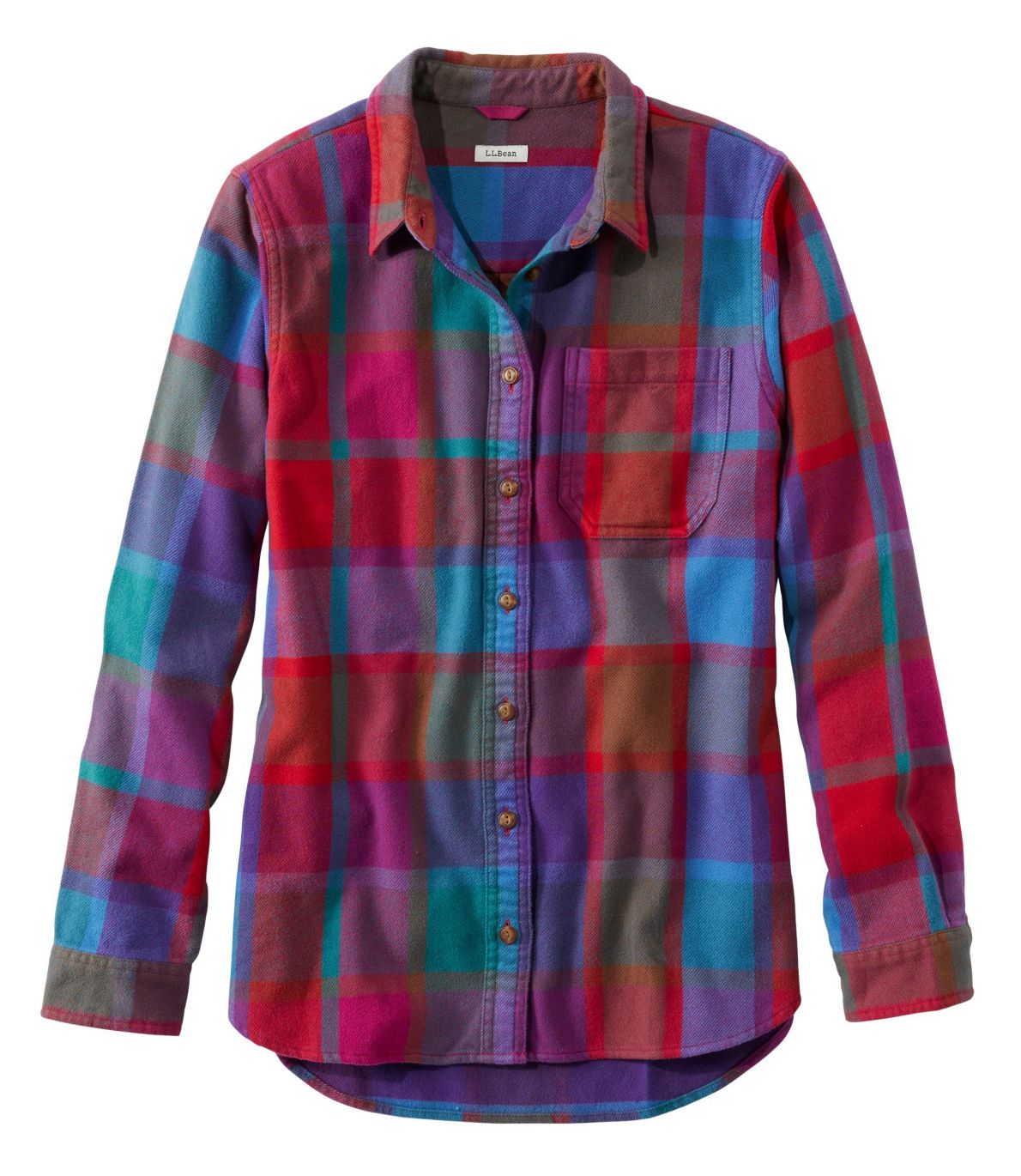 Women's L.L.Bean Organic Flannel Shirt, Plaid