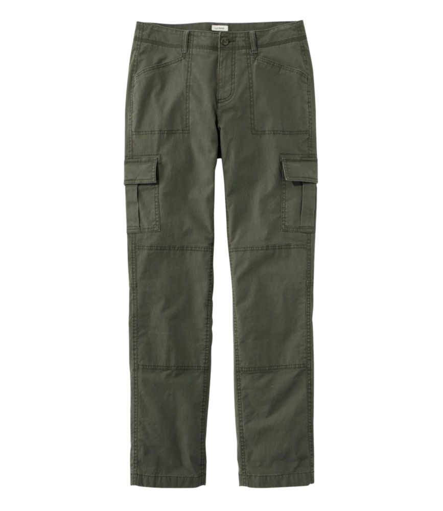 Women's Stretch Canvas Cargo Pants, Lined
