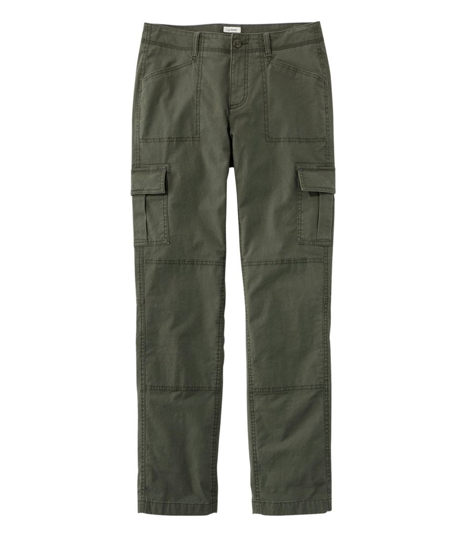 Women's Stretch Canvas Cargo Pants, Lined