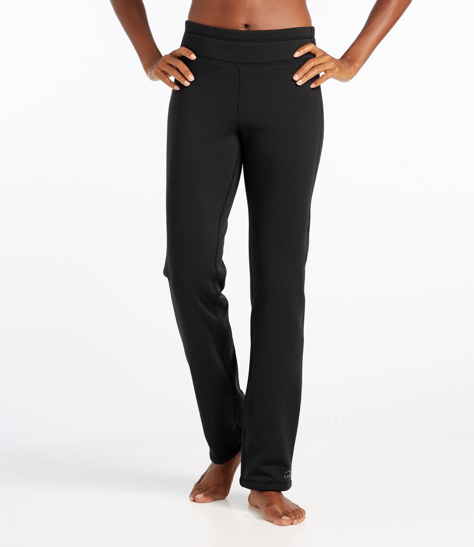 Women's PrimaLoft ThermaStretch Fleece Pants, Mid-Rise Straight-Leg at L.L.  Bean