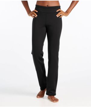 Women's PrimaLoft ThermaStretch Fleece Pants, Mid-Rise Straight-Leg