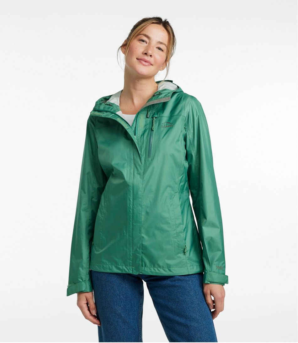 Women's L.L.Bean Trail Model Rain Jacket Small Clover
