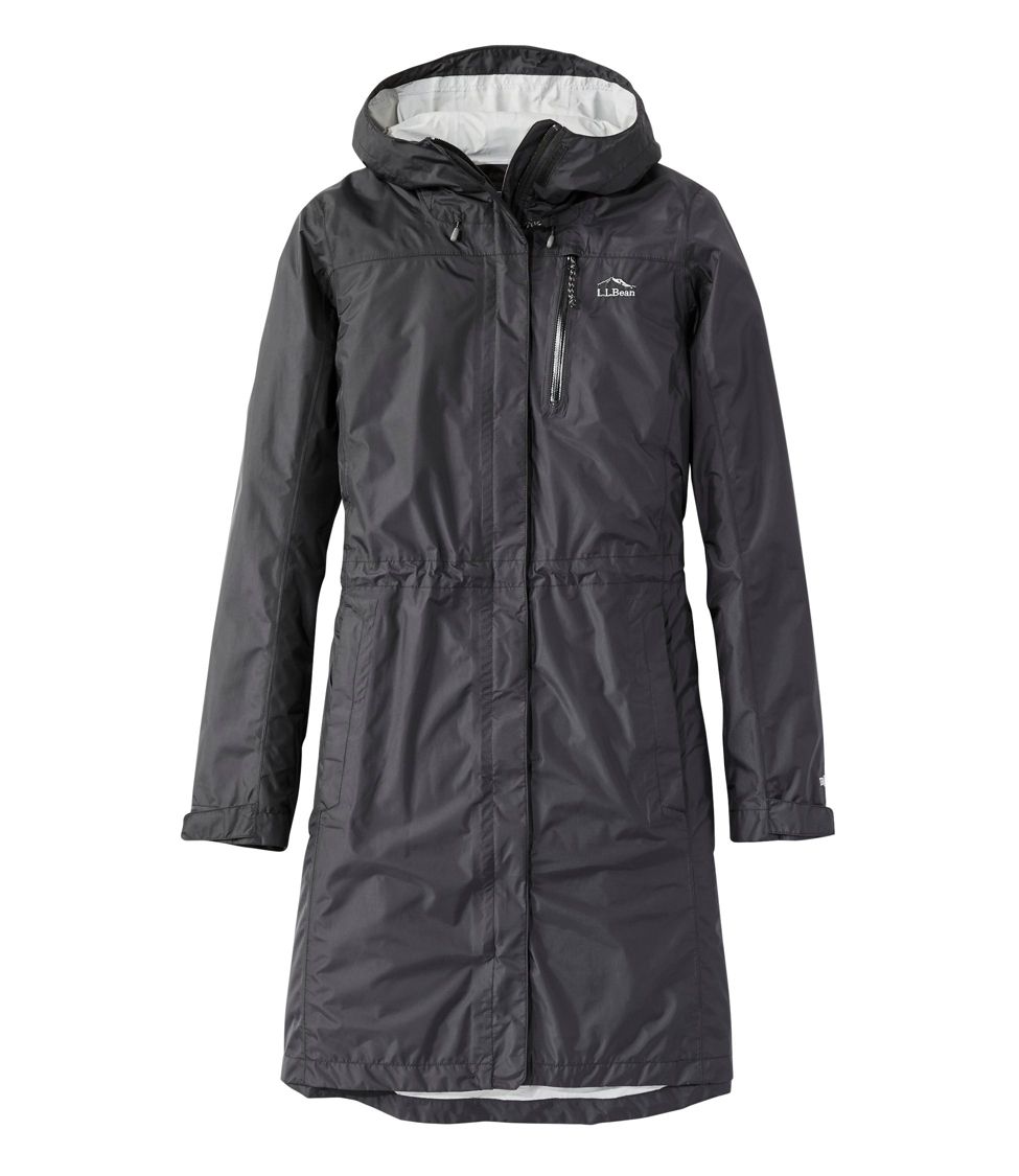 Women's Trail Model Rain Winter Coat Black 2X, Synthetic/Nylon | L.L.Bean