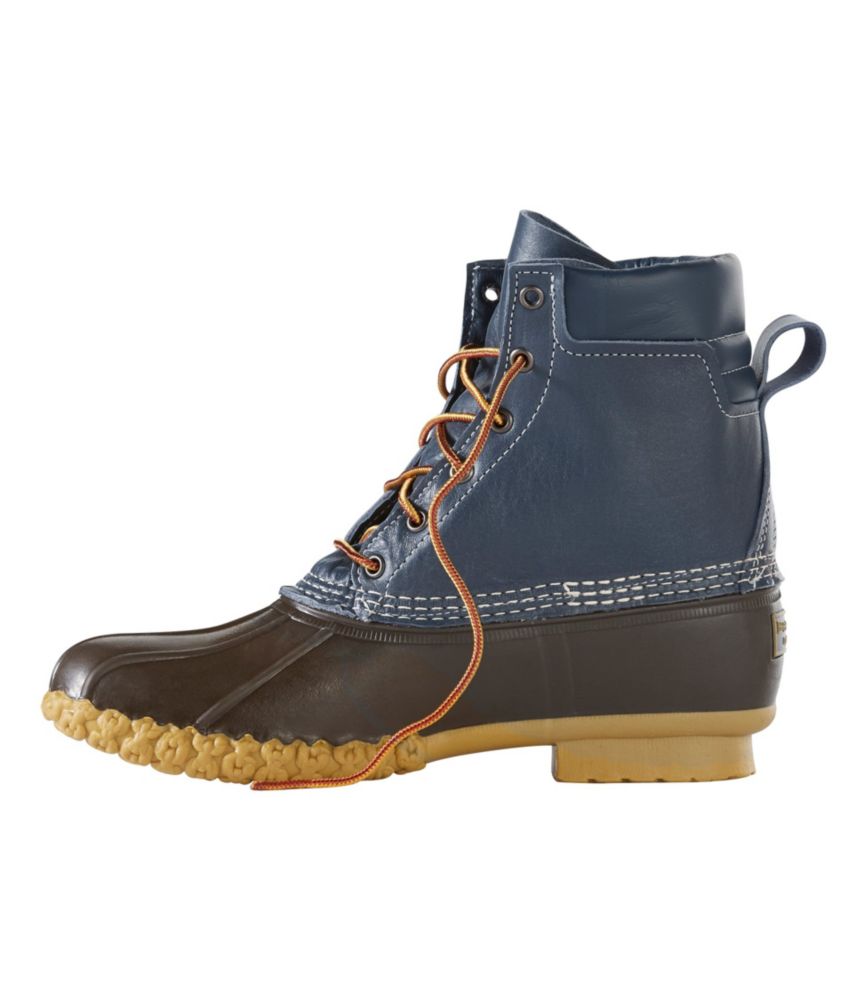 navy blue bean boots