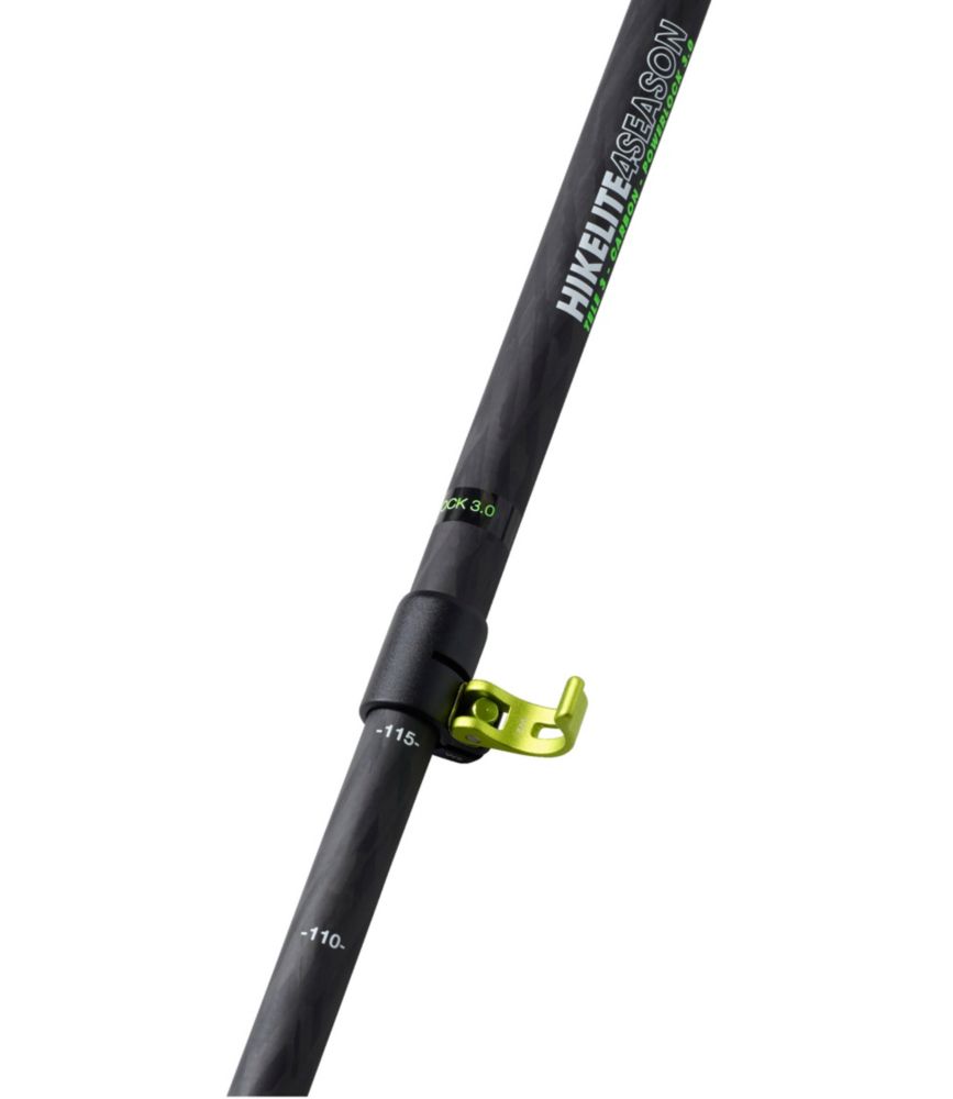 L.L.Bean Hikelite Four-Season Carbon Hiking Poles, Carbon Matte/Green Transparent, small image number 2