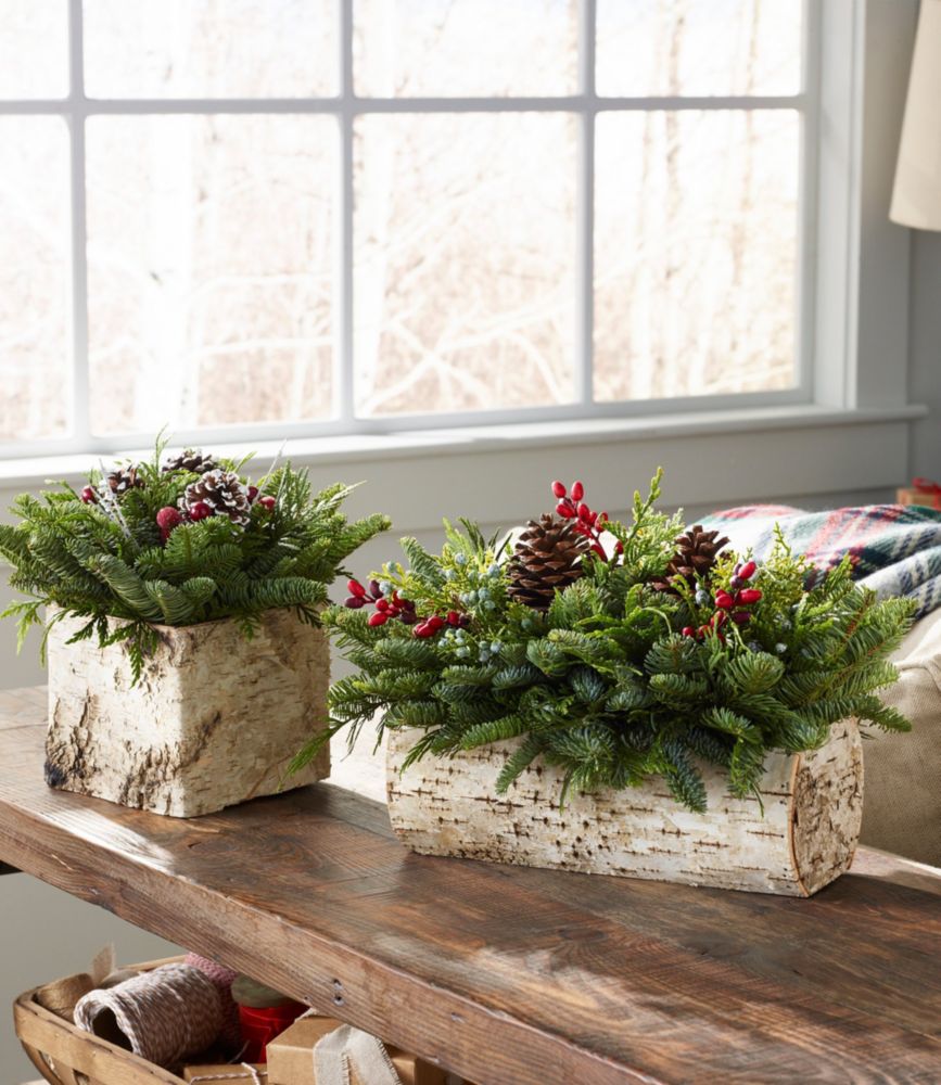 Christmas Yule Log Centerpiece