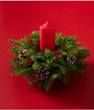 Traditional Balsam Centerpiece, Pillar