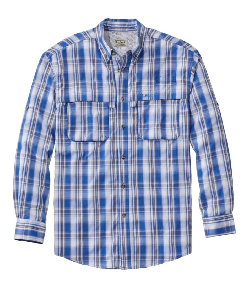 Men's Tropicwear Shirt, Plaid Long-Sleeve | Casual Button-Down Shirts ...
