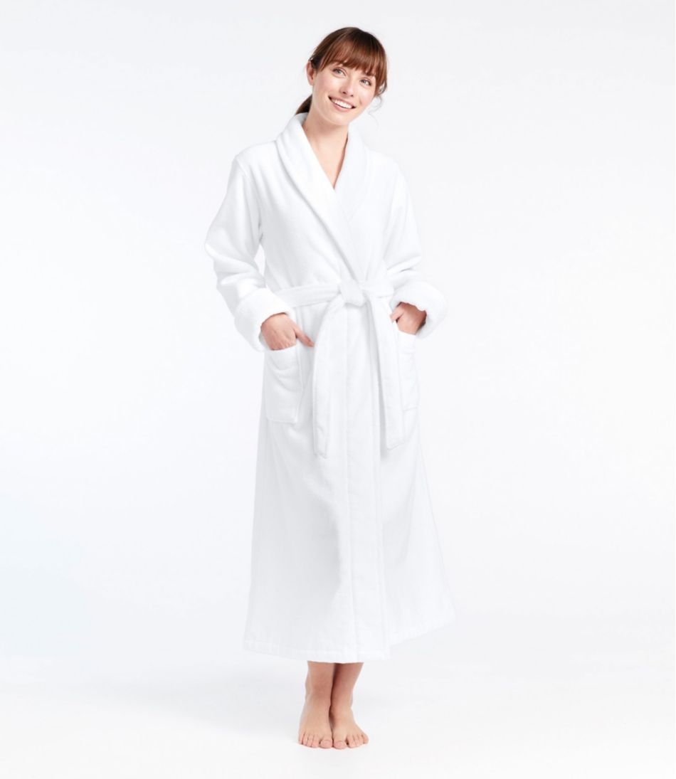 100% Pure Cotton Terry Cloth Robes Women Bathrobe Fleece Bathrobe