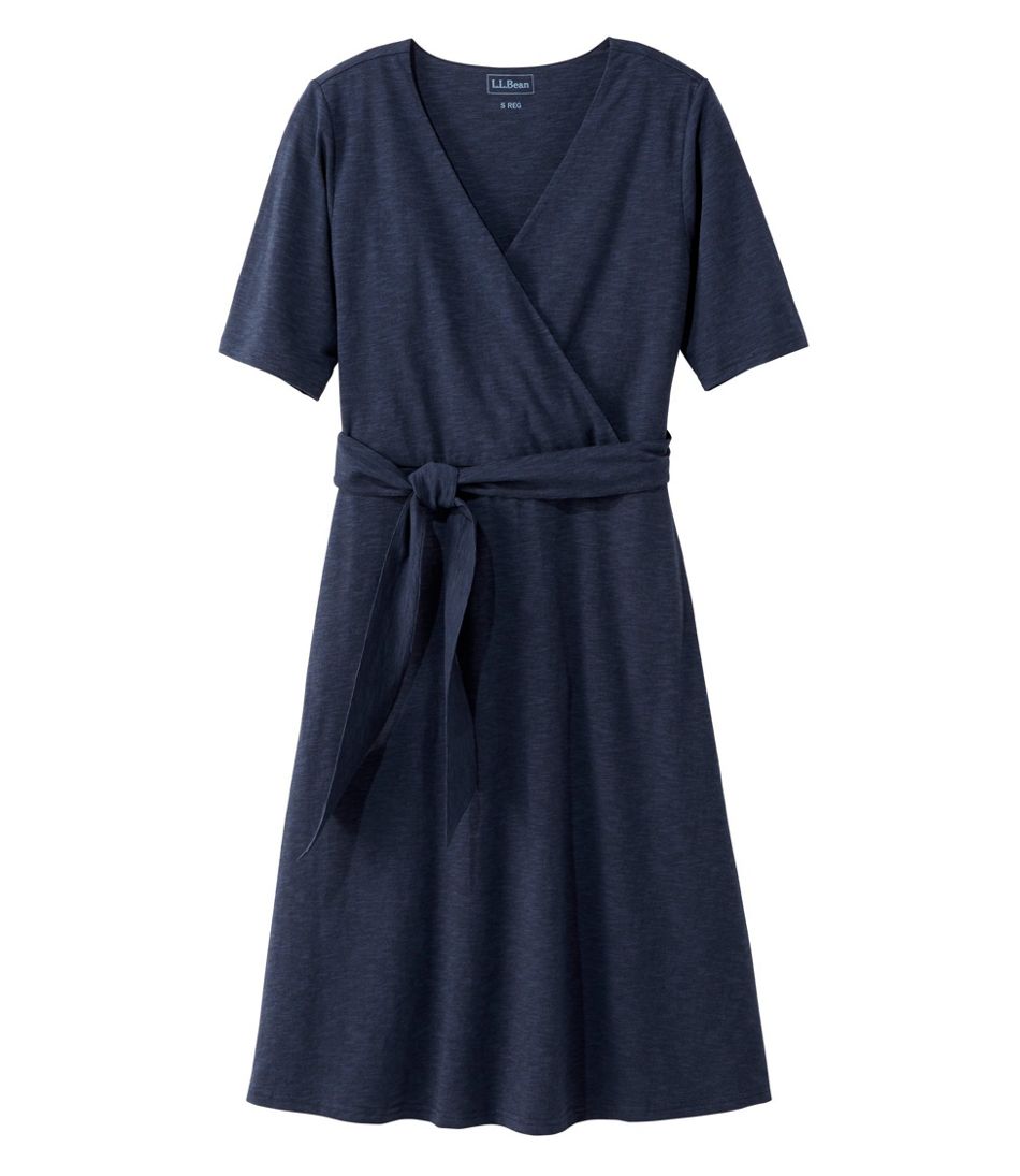 Women's Cotton/Tencel Dress, Elbow-Sleeve | Dresses & Skirts at L.L.Bean