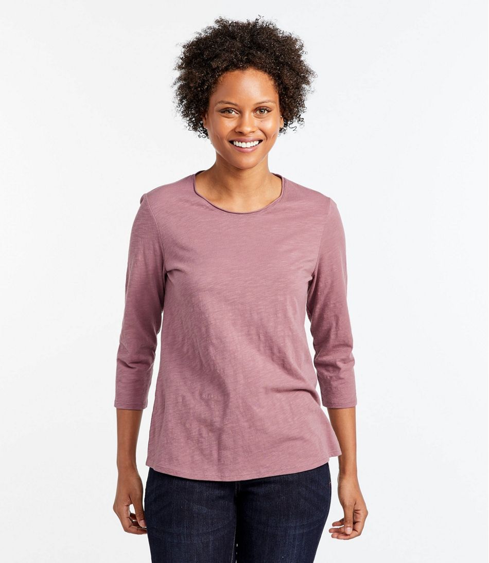 horisont Af storm Envision Women's Organic Cotton Tee, Scoopneck Three-Quarter-Sleeve | Shirts & Tops  at L.L.Bean