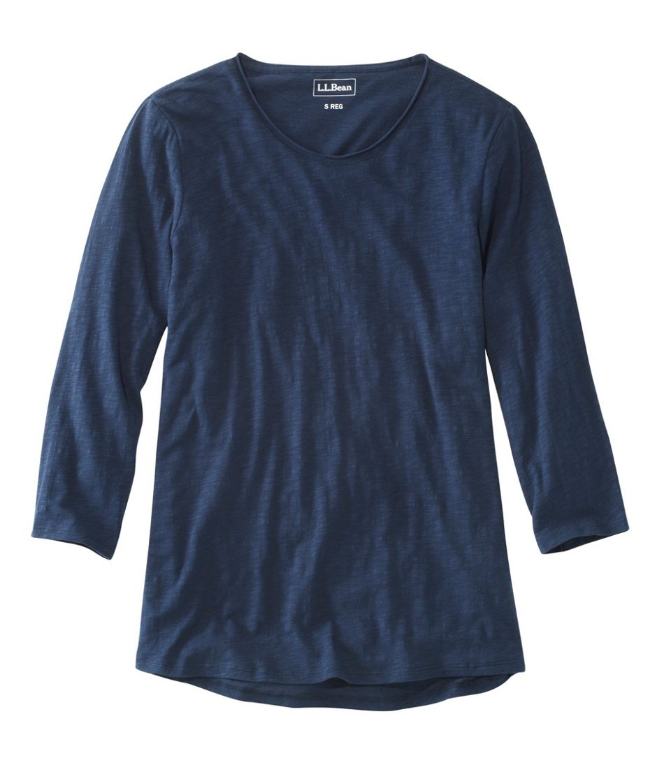 Women's Organic Cotton Tee, Scoopneck Three-Quarter-Sleeve | Shirts ...