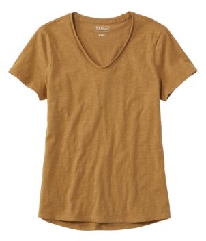 Women's Organic Cotton Tee, V-Neck Short-Sleeve