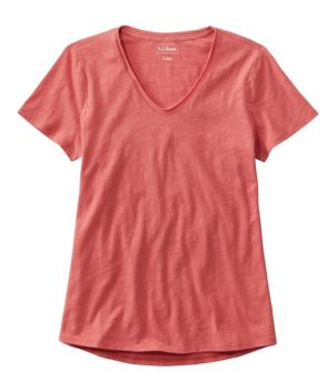 Women's Organic Cotton Tee, V-Neck Short-Sleeve