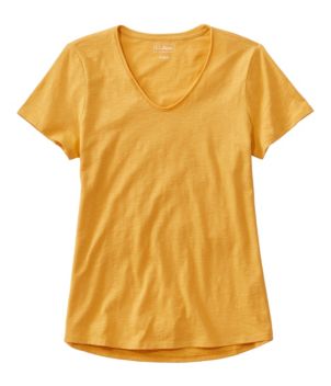 Women's Organic Cotton Tee, V-Neck Short-Sleeve