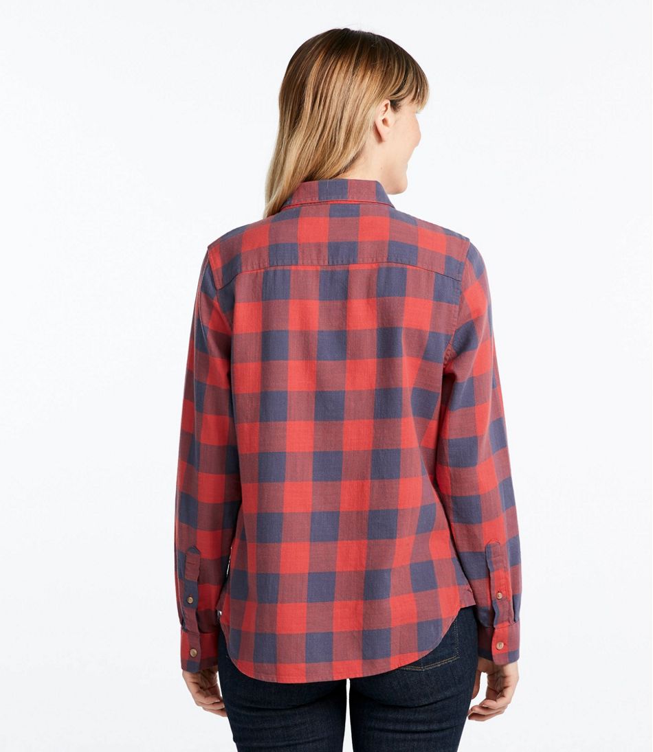 Women's L.L.Bean Heritage Washed Twill Shirt, Long-Sleeve Plaid ...