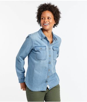 Denim sweatshirt womens sale