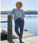 Women's L.L. Bean Heritage Washed Lightweight Denim Shirt, Short