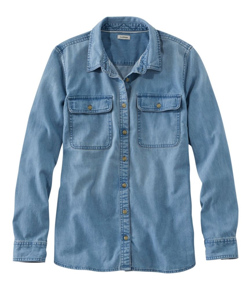 long denim shirt womens