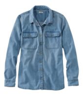 Women's L.L. Bean Heritage Washed Denim Shirt, Lined