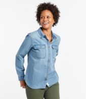 Women's L.L. Bean Heritage Washed Lightweight Denim Shirt, Short-Sleeve at  L.L. Bean