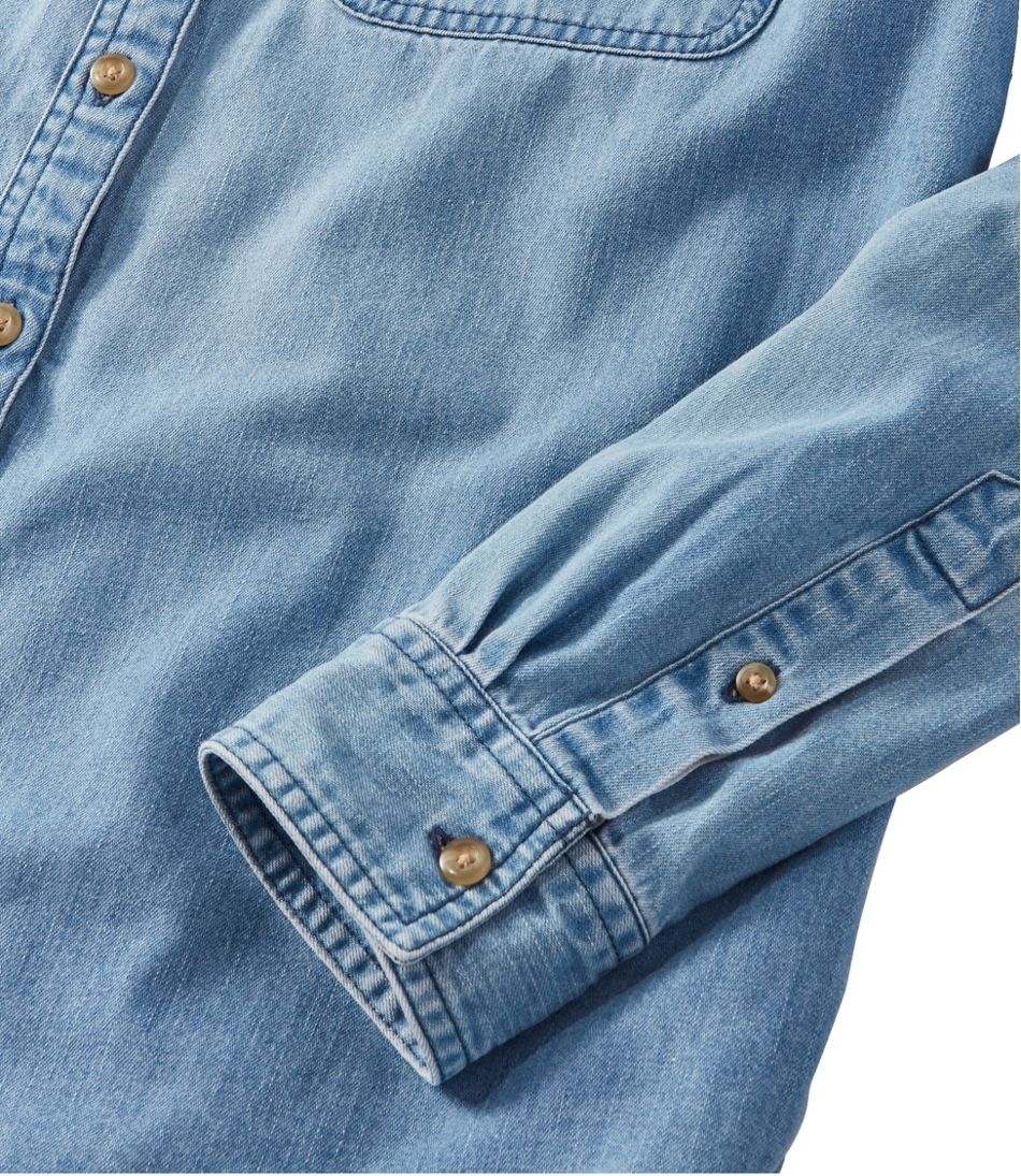 Women's L.L. Bean Heritage Washed Denim Shirt, Long-Sleeve | Shirts ...