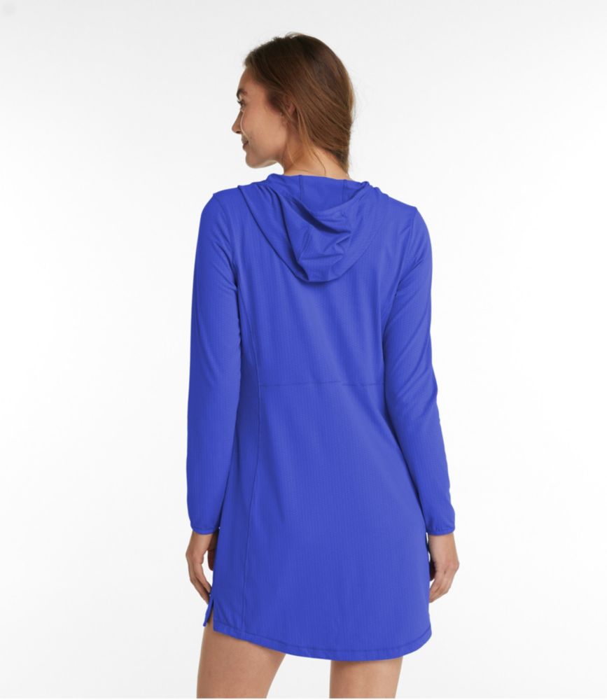 Women's Sand Beach Cover-Up, Hooded Tunic, Blue-Green, small image number 3