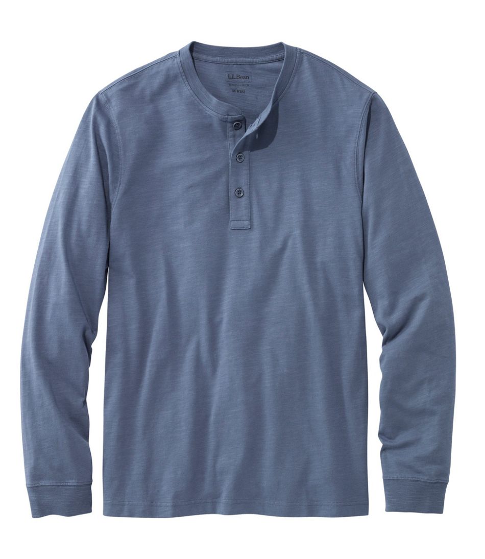 Men's Lakewashed Organic Cotton Shirt, Long-Sleeve Henley | Shirts at L ...