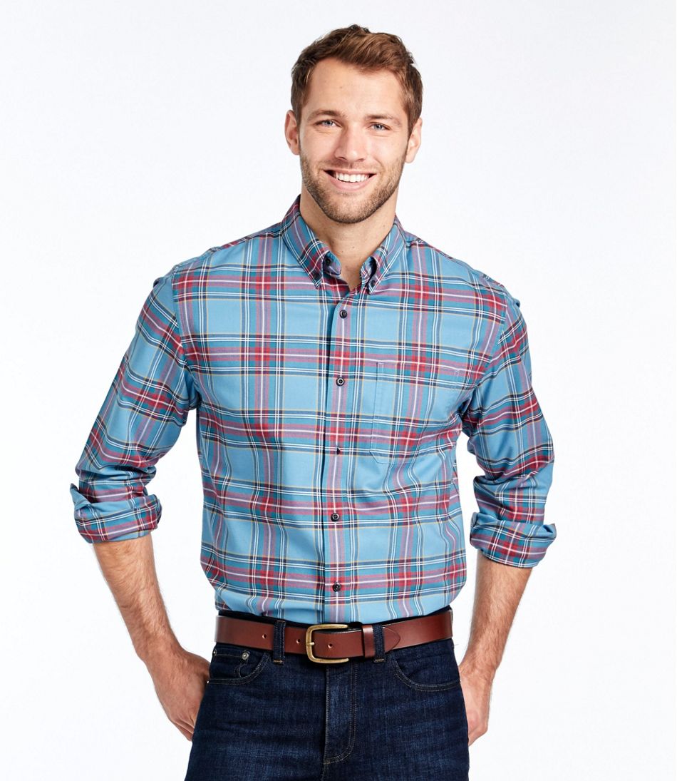 Men's Easy-Care Lakewashed Shirt, Long-Sleeve, Tartan | Shirts at L.L.Bean