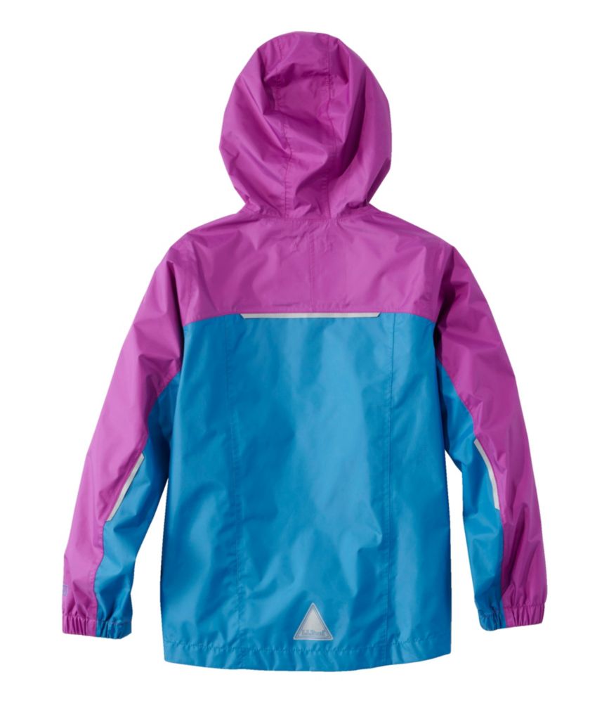 Kids' Trail Model Rain Jacket, Colorblock, Cadet Blue/Ocean Waves, small image number 6