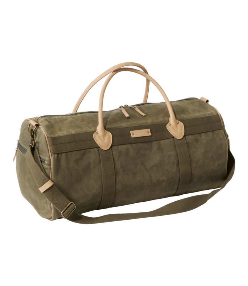 Waxed Canvas Duffle, Medium, Antique Olive, small image number 1