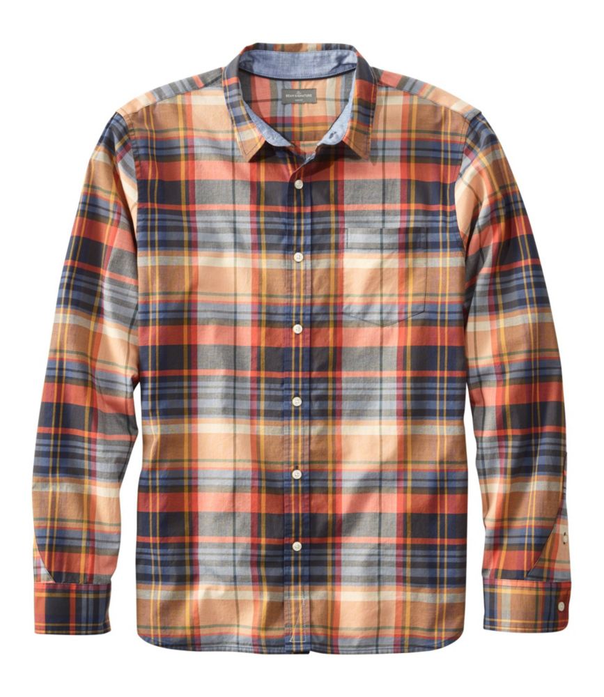 Men's Signature Madras Shirt, LongSleeve, Plaid