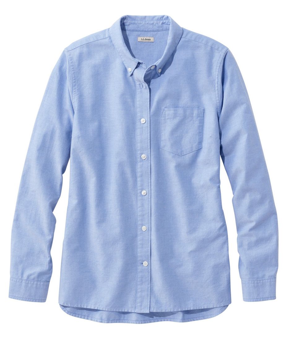 Organic Cotton Button-Front Shirt, Long-Sleeve | Shirts & Tops at
