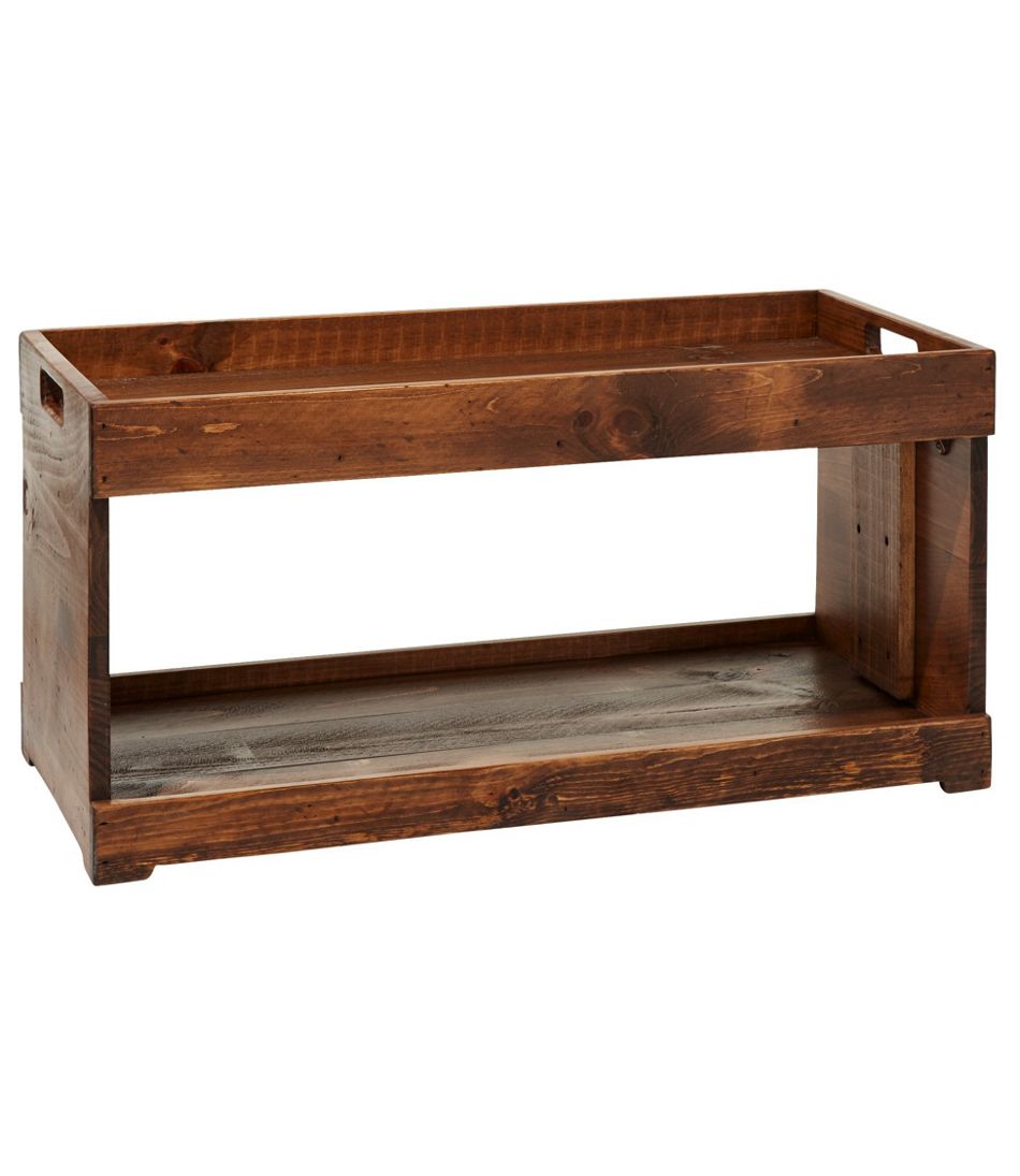 Rustic Wooden Two Tier Boot Tray