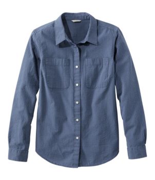 Women's Vacationland Seersucker Shirt, Long-Sleeve
