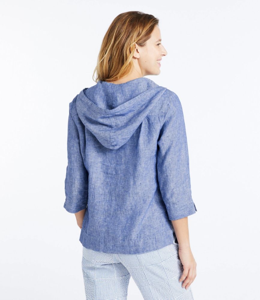 linen hooded shirt