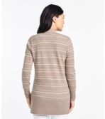 Classic Cashmere Open Cardigan with Pocket, Textured Stripe