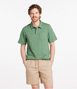 Men's Lakewashed Organic Cotton Polo, Short-Sleeve