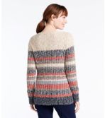 Cotton Ragg Sweater, Marled Crewneck Pullover, Multi Stripe