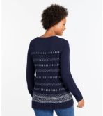 Cotton Ragg Sweater, Marled Crewneck Pullover, Birdseye