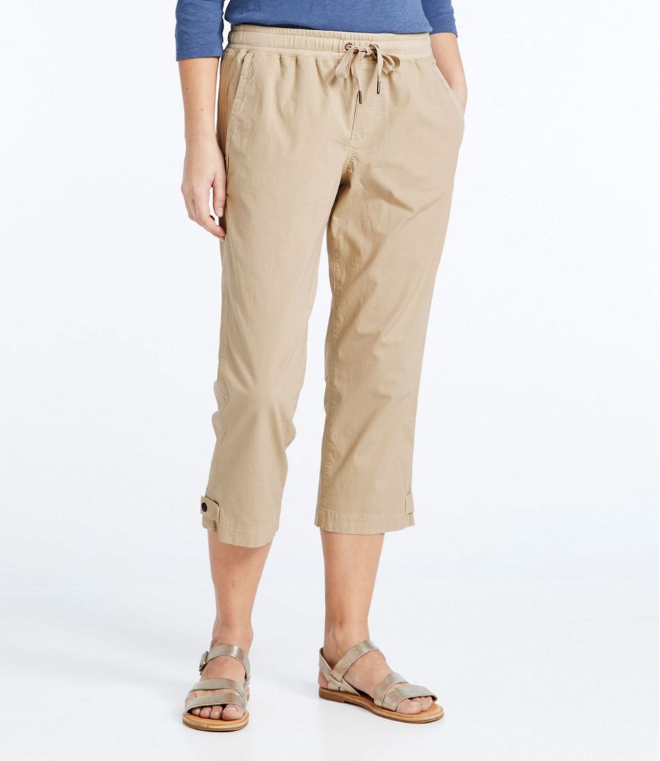 Women's Stretch Ripstop Pull-On Capri Pants, Slim-Leg | Cropped