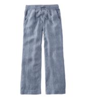 Women's Premium Washable Linen Pull-On Pants, Stripe at L.L. Bean