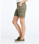 Women's Stretch Canvas Cargo Shorts, Mid-Rise