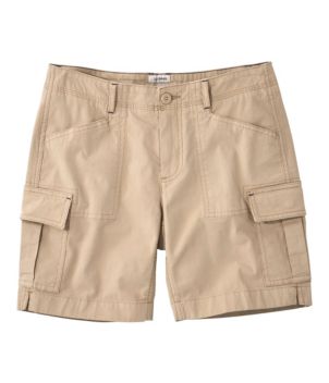 Women's Stretch Canvas Cargo Shorts, Mid-Rise