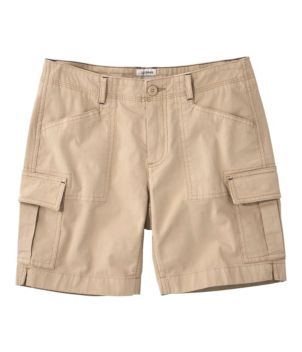 Women's Stretch Canvas Cargo Shorts, Mid-Rise