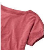Women's Cotton/Tencel Slub Tee, Short-Sleeve Boatneck