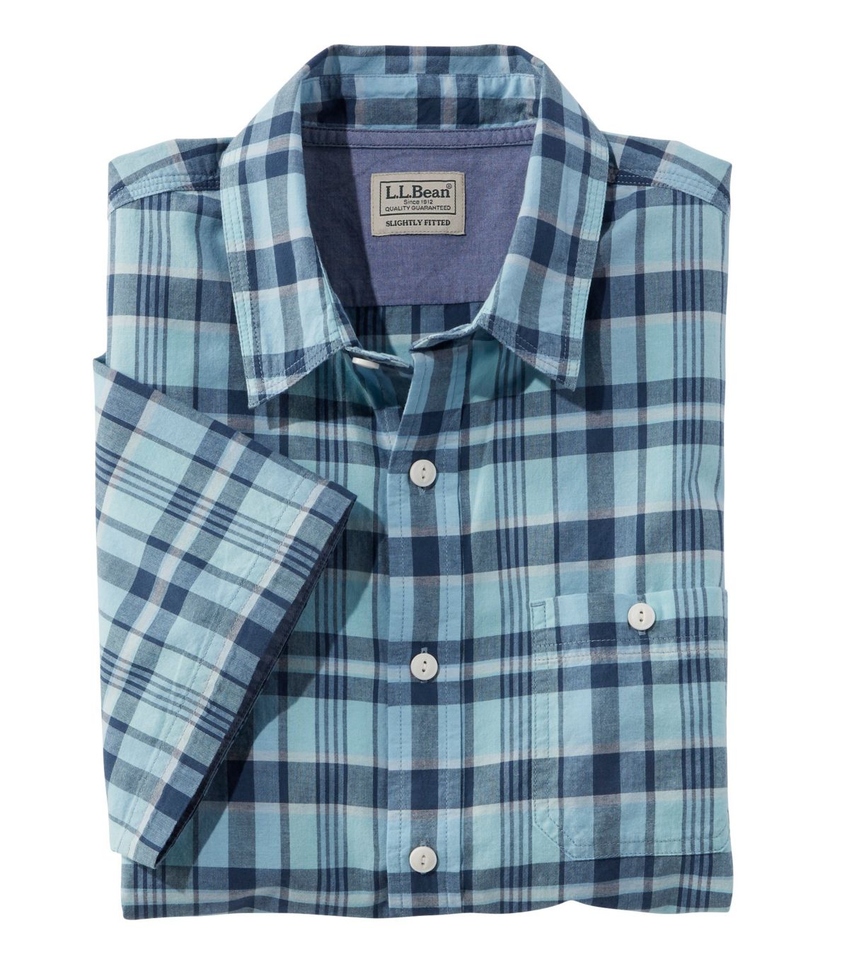 Lakewashed® Organic Cotton Camp Shirt, Short-Sleeve, Plaid